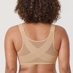 Women's Plunge Back Posture Bra Warm Beige
