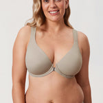 Women's Plunge Back Posture Bra Light Greenish Gray