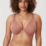 Women's Plunge Back Posture Bra Vintage Rose