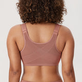 Women's Plunge Back Posture Bra Vintage Rose