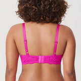 Women's Vintage Lace Sheer Mesh Bra Glaze Purple