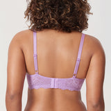 Women's Vintage Lace Sheer Mesh Bra Glaze Purple