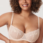 Women's Vintage Lace Balconette Bra Black