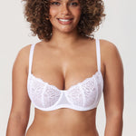 Women's Vintage Lace Balconette Bra Black