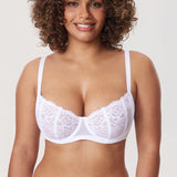 Women's Vintage Lace Balconette Bra Black