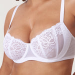 Women's Vintage Lace Balconette Bra Black