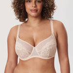 Women's Vintage Lace Unlined Bra Beige