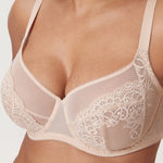 Women's Vintage Lace Unlined Bra Beige