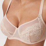 Women's Vintage Lace Unlined Bra Beige