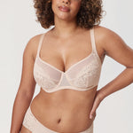 Women's Vintage Lace Unlined Bra Beige