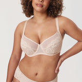 Women's Vintage Lace Unlined Bra Beige