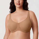 Women's Supportive Full Coverage Bra Beige