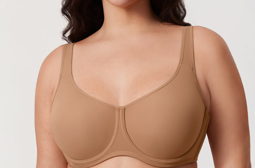 Women's Supportive Full Coverage Bra Beige