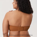 Women's Supportive Unlined Strapless Bra Beige