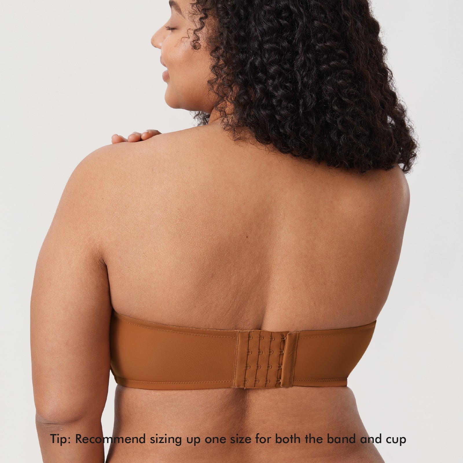 Women's Supportive Unlined Strapless Bra Beige