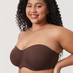 Women's Supportive Unlined Strapless Bra Beige