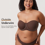 Women's Supportive Unlined Strapless Bra Beige