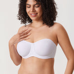 Women's Supportive Unlined Strapless Bra White