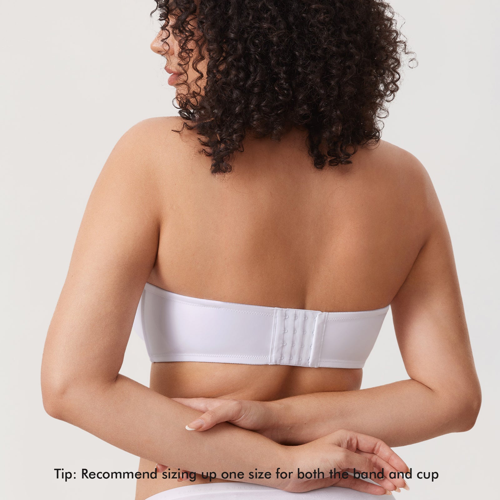 Women's Supportive Unlined Strapless Bra White