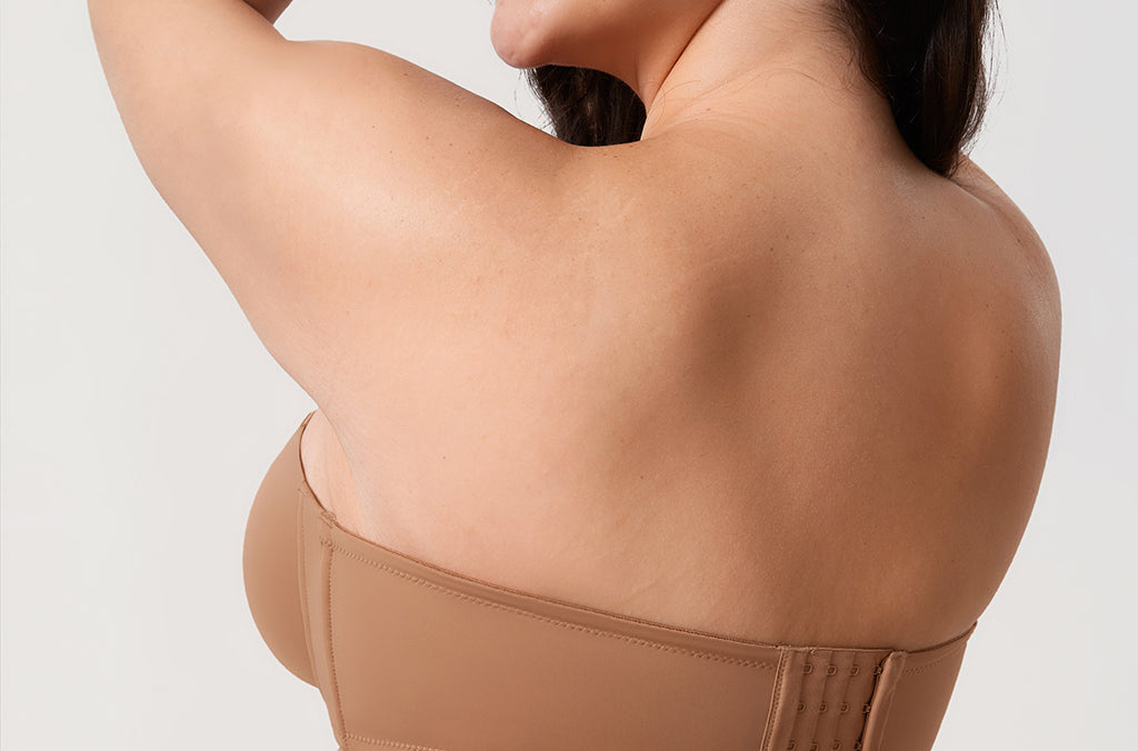 Women's Supportive Unlined Strapless Bra Beige