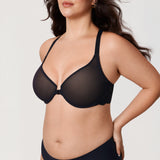 Women's Vintage Lace Racerback Bra Black