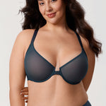 Women's Vintage Lace Racerback Bra Black