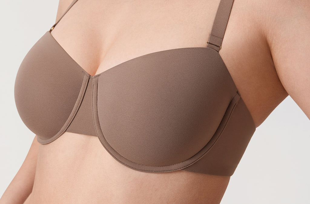 Women's Everyday Underwire Balconette Bra Beige