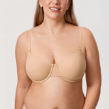 Women's Everyday Underwire Balconette Bra Beige