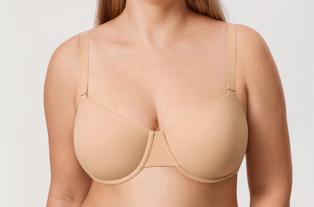 Women's Everyday Underwire Balconette Bra Beige
