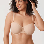 Women's Everyday Underwire Balconette Bra Beige