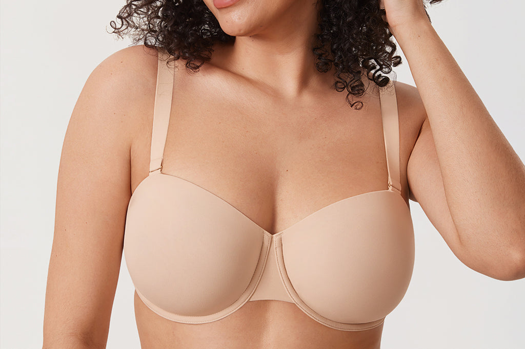 Women's Everyday Underwire Balconette Bra Beige