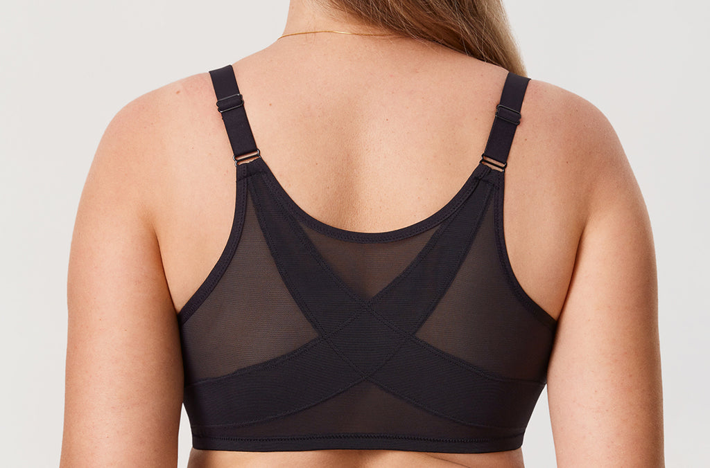 Women's Lace Front Closure Posture Bra Rose Smoked