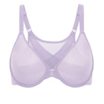 Women's Sheer Mesh Front Closure Posture Bra Orchid Hush