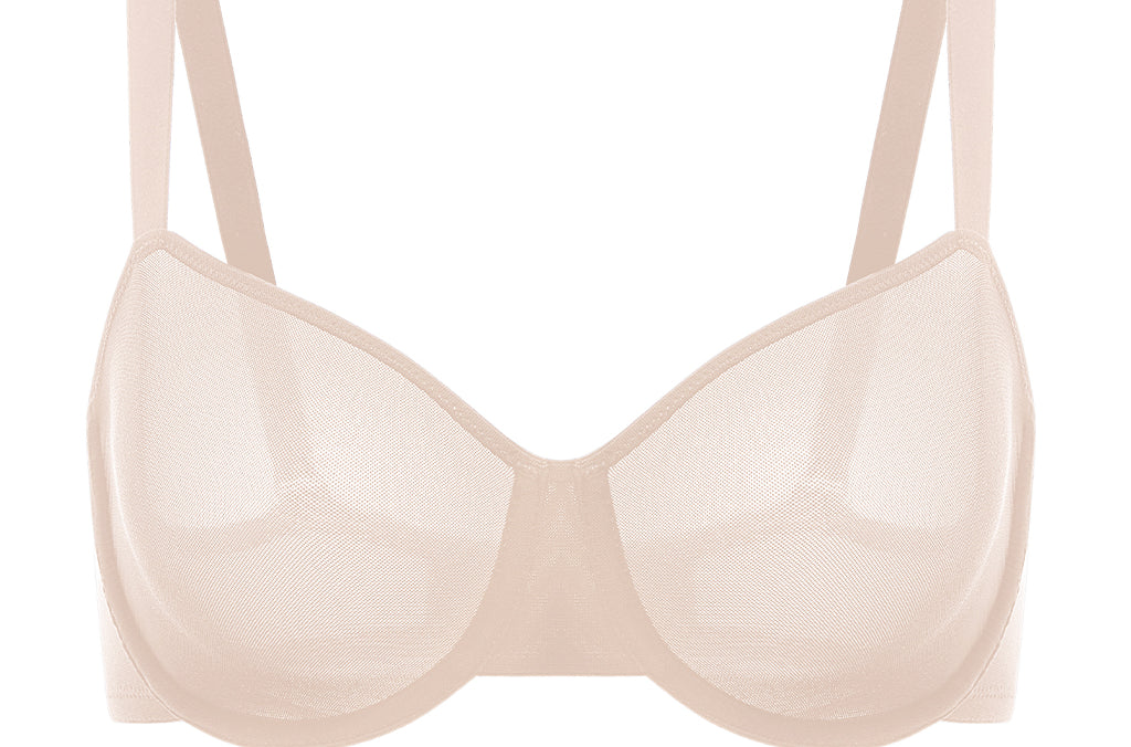 Women's Sheer Mesh Balconette Bra Orchid Hush