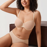 Women's Sheer Mesh Balconette Bra Orchid Hush
