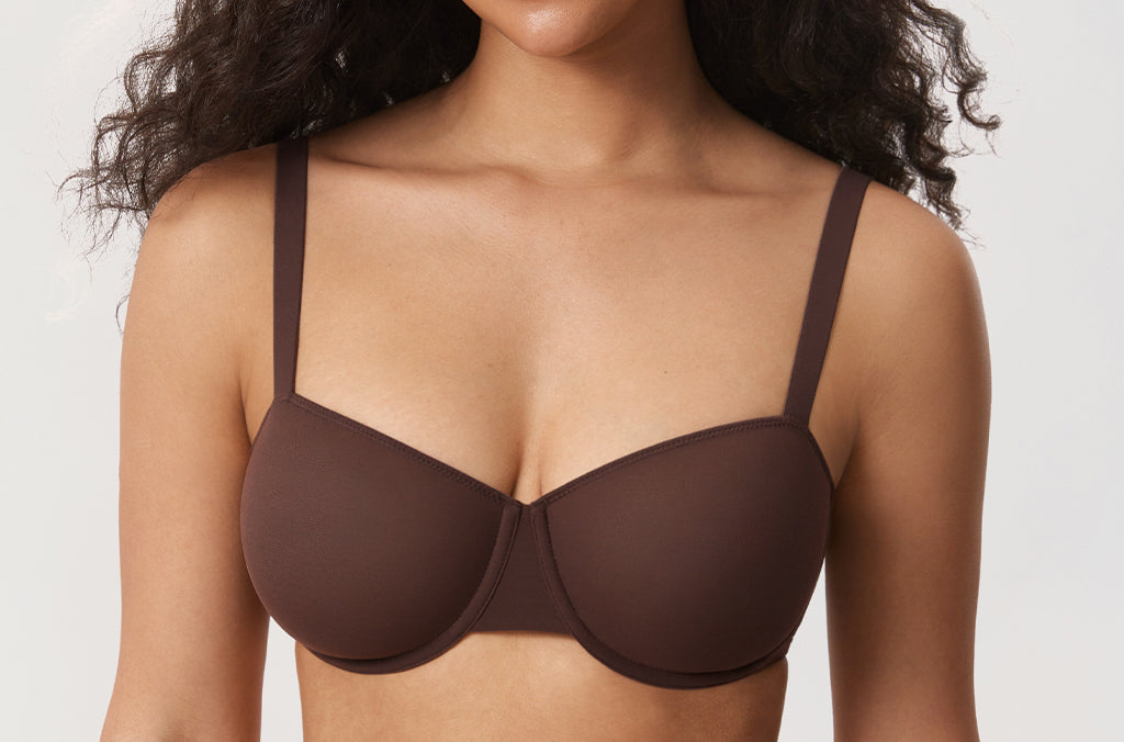 Women's Sheer Mesh Balconette Bra Orchid Hush