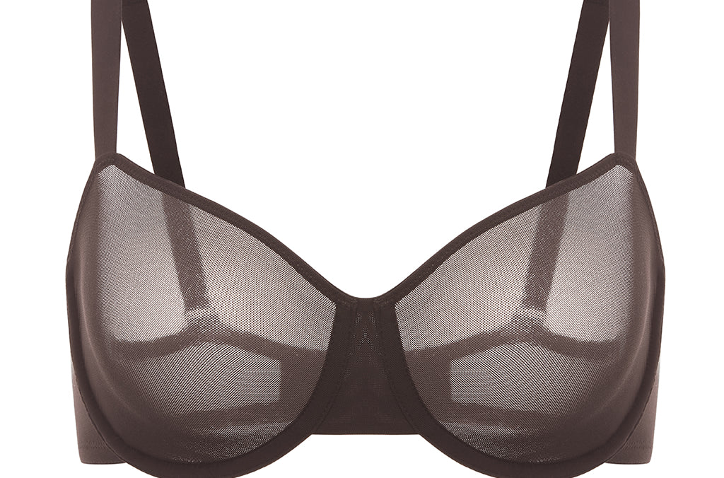 Women's Sheer Mesh Balconette Bra Orchid Hush