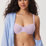 Women's Sheer Mesh Balconette Bra Orchid Hush