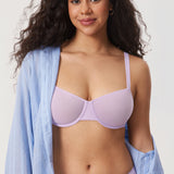 Women's Sheer Mesh Balconette Bra Orchid Hush