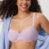 Women's Sheer Mesh Balconette Bra Orchid Hush