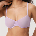 Women's Sheer Mesh Balconette Bra Orchid Hush