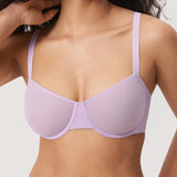 Women's Sheer Mesh Balconette Bra Orchid Hush