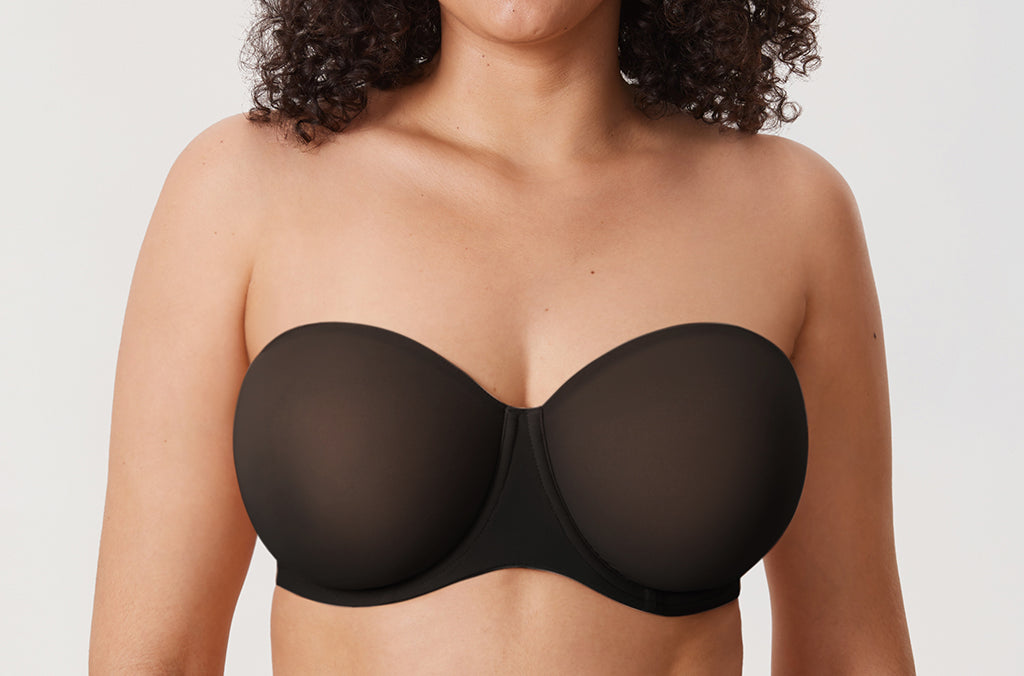 Women's Mesh Unlined Strapless Bra White