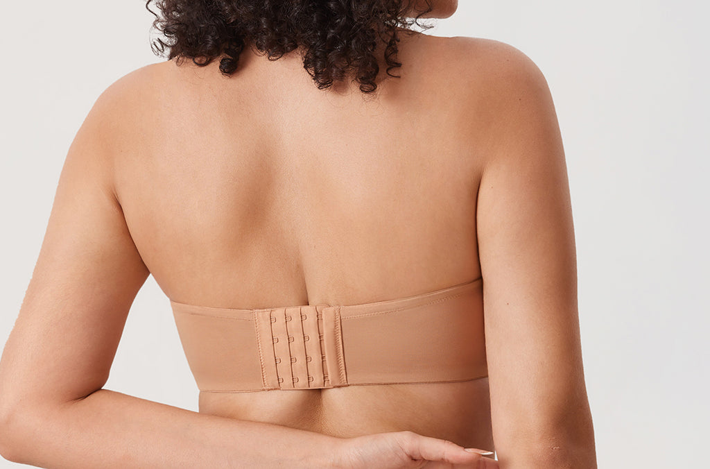 Women's Mesh Unlined Strapless Bra White