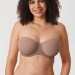 Women's Mesh Unlined Strapless Bra White