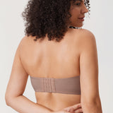 Women's Mesh Unlined Strapless Bra White