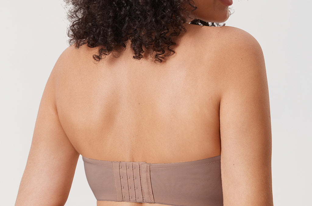 Women's Mesh Unlined Strapless Bra White