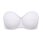 Women's Mesh Unlined Strapless Bra White