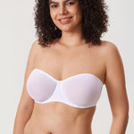 Women's Mesh Unlined Strapless Bra White