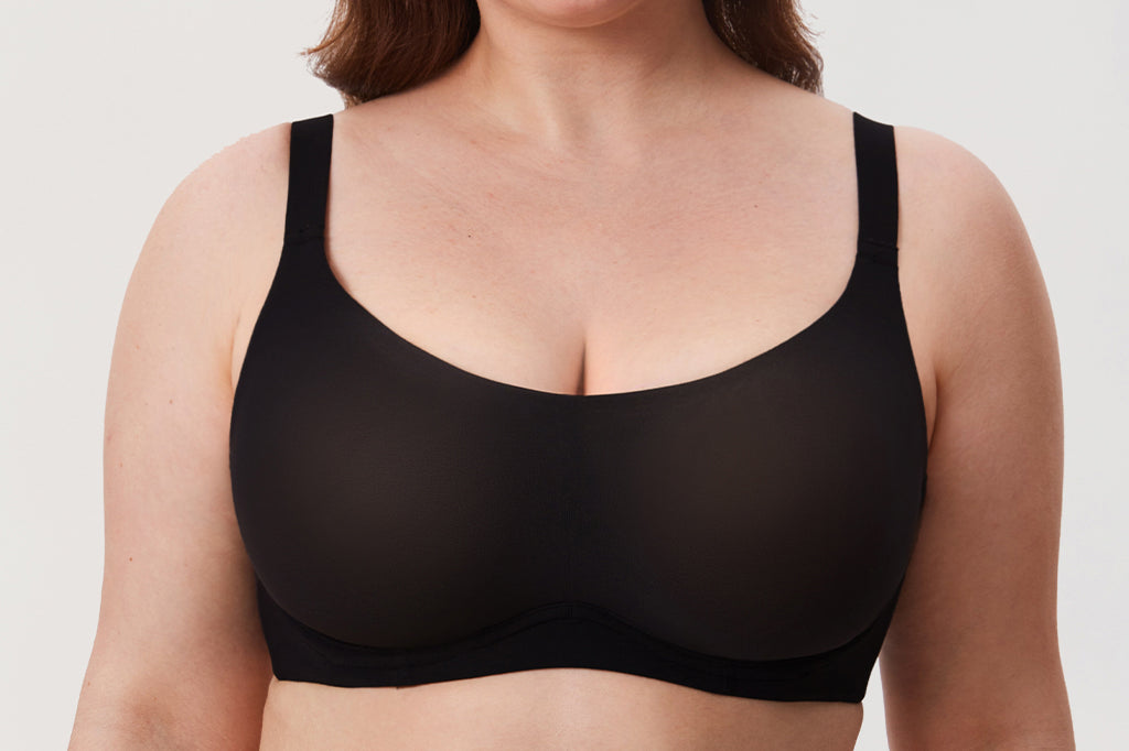Women's Mesh Monowire Full Coverage Bra - Underwire & Unlined Black